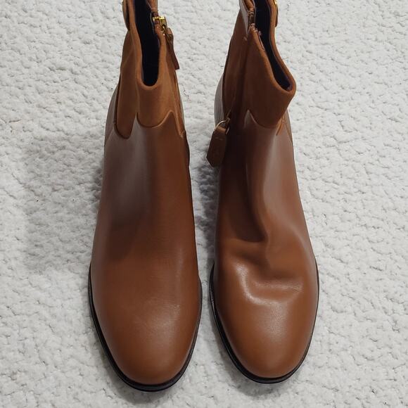 NEW Franco Sarto Jessica Bootie Leather Brown Boots womens size 8 - Picture 4 of 7